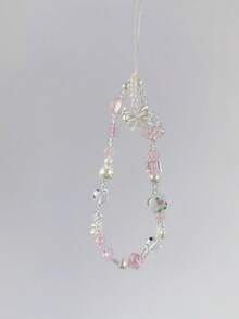 1 dây đeo cổ tay đính hạt pha lê hình nơ hoa, dây đeo điện thoại, thích hợp cho dây đeo máy ảnh CCD, móc chìa khóa, mặt dây chuyền túi xách, dây đeo điện thoại chống rơi, quà tặng cho mẹ, gia đình, bạn bè, sinh nhật, mặt dây chuyền điện thoại ngày lễ, dây đeo điện thoại - Nhiều màu - Xem 6