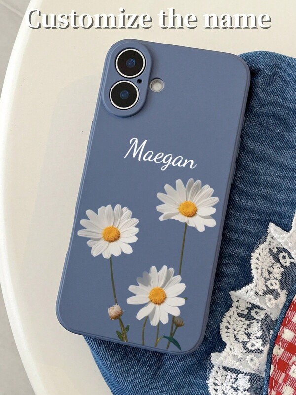 1pc Customized Name Phone Case, Personalized Name Design Phone Case Compatible With Apple 16e 16 Pro Max 11/12/13/14/15 Pro Max, Galaxy A15/A25/A35/A55/S23/24 Ultra, Cute Cartoon Rabbit Pattern, Colorful And Adorable, Suitable For Wedding, Christmas, Halloween