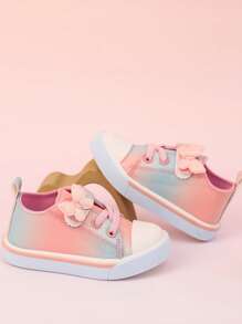 GENGASUN 1 pieza Zapatos casuales de PU para niñas pequeñas de unicolor con puntera redonda, zapatos casuales de moda para primavera/verano