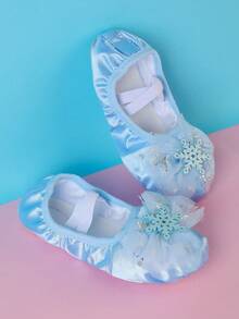 Children's Soft-Soled Dance Shoes, Girls Ballet Dance Shoes, Princess Yoga Shoes, Fit For Ballet, Dance, Gymnastics - Blue - View 5