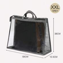 Bolsa organizadora colgante con cubierta de polvo transparente, bolsa a prueba de humedad para guardar bolsos