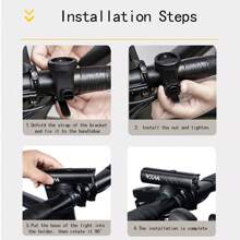 VXM Bicycle Front Light, Powerful Flashlight Headlight For Road Bike/Mountain Bike, Night Riding Light