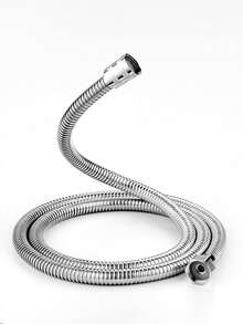 200厘米柔性不锈钢银色淋浴软管，通用型 - 銀色 - 查看 4