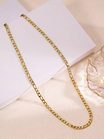 1pc Men's Hip Hop Thick Stainless Steel 3:1 NK Chain Necklace