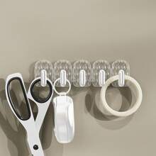 1 pieza Tira adhesiva de ganchos, sin necesidad de perforar, estante de almacenamiento, estante para exhibir joyas, estante colgante, estilo INS, estante para collares, gancho de baño, gancho de cocina, gancho de habitación, gancho de entrada, sin necesidad de perforar