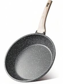CAROTE Nonstick Frying Pan Skillet,Non Stick Granite Fry Pan Pan Omelet Pans, Stone Cookware Chef's Pan, PFOA,Induction Compatible(Classic Granite, 8-Inch), Family Dinner Supplies, Christmas Party Supplies