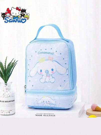 Sanrio 1pc Sanrio Cinnamoroll Insulated Lunch Bag, Light Blue Thermal Lunch Tote, Ideal Gift For School, Picnic, Office, Outdoor Use Bag For School School Accessories School Stuff