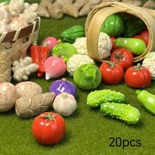10 piezas/20 piezas Decoraciones en miniatura de frutas y verduras, decoraciones de mesa, pequeños ornamentos - Multicolor - Ver 6