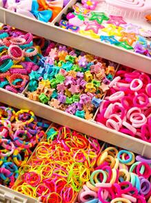 712pcs/Set Colorful Butterfly Hair Clips, Hair Ties & Accessories Set - Simple Princess Hairstyle Headbands, Hair Scrunchies, Combs, Massage Brushes, Suitable For Teenage Girls Daily Use And Gift