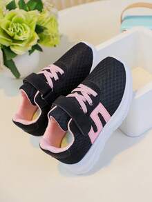 1 Pair Zhino Selected Children's Casual Breathable Mesh Sneakers With EVA High Elastic Shock Absorption, Suitable For Indoor/Outdoor, Spring/Autumn - Pink - View 7