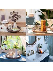 1pc Round Tortoise Tray, Decorative Bathroom Tray, Tortoise Display Tray, Serving Platter Tray, Perfume Tray, For Cosmetics, Jewelry, Skincare Products Storage