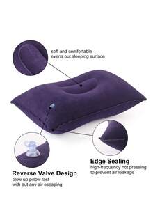 1pc Inflatable Neck Pillow, Portable Travel Pillow With Neck Support, Compact And Lightweight, Foldable And Easy To Store, Suitable For Travel