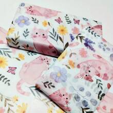 10/50 pièces Feuilles de papier minces motif chat rose et floral, conviennent pour les artisanat DIY, l'emballage de cadeaux de fête, l'emballage de bouquets, l'emballage de chaussures/vêtements, la décoration d'emballage de cadeaux pour les fêtes et anniversaires