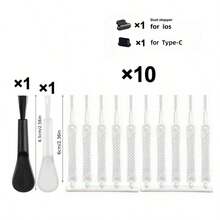 Bộ 12 cọ vệ sinh đa năng - Bộ dụng cụ làm sạch sâu cổng sạc điện thoại và đầu vòi hoa sen, dụng cụ loại bỏ bụi bàn phím, bộ dụng cụ cọ mini cầm tay dành cho thiết bị điện tử và đồ dùng gia đình. - Nhiều màu - Xem 7