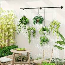 1-Pack Industrial Pipe Clothing Rack - Detachable Wall Mounted Heavy Duty Space Saving Garment Rack For Closet Storage - Black, 2/3 Base,Storage Holders & Racks Sturdy And Adjustable