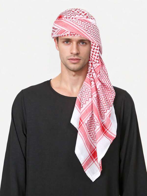1 Stück jacquardgewebter dünner arabischer Kopftuch/arabischer Shemagh taktischer Militär Outdoor Camping Schal