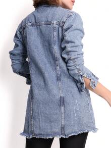 MAX JEANS JACKET WITHOUT RIPPING/ This MAX Has No Elasticity And The Fabric Is 100% Cotton - Light Wash - View 5