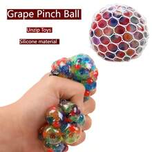 3 件 2025 新款葡萄图案儿童减压挤压玩具，彩色水晶球减压玩具，生日/圣诞节/万圣节礼物，完美礼物