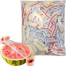 100 个可重复使用的弹性塑料碗盖 - 适用于微波炉，可拉伸食品储存盖，用于面包发酵、剩菜、野餐和露营（适合最大 14.9 英寸的碗）