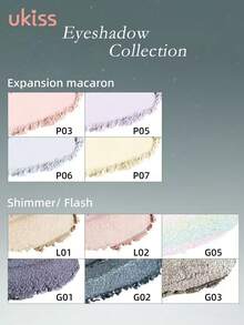 ukiss Matte Eyeshadow, High Pigmentation, Fine Texture, Long-Lasting Shimmer, Lightweight And Smooth, Suitable For Party Makeup