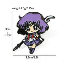 1pc Fashionable And Exquisite Cartoon Anime Brooch, Youthful And Beautiful Tsukino Usagi Kawaii Bag Decoration Suitable For Daily Wear - Multicolor - View 11