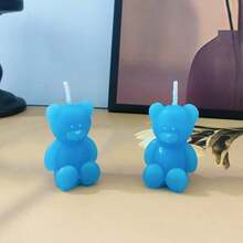 1 件小可爱熊图案 15 克迷你香薰蜡烛