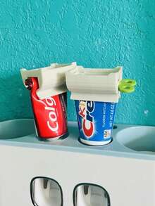 4pcs/Set, 2pcs Household Toothpaste Squeezer And 2pcs Dust Cover Toothbrush Holder, Wall-Mounted Toothbrush Rack, Waterproof Bathroom Toothbrush & Accessories Storage Organizer (Color Random), Bathroom Accessories, Bathroom Storage, Save Toothpaste, Toothpaste, Toothpaste, Ointment, Hand Cream, No Waste Christmas For Holiday Gift Giving Home Bathroom Decor - Multicolor - View 3