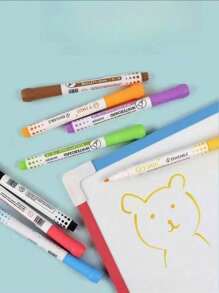 8 Stücke/2 Stücke Whiteboard Stift, löschbarer Wasserstift, magnetischer Whiteboardwischer, feine Spitze Malmaler Stift (Nachfüllungen 0,5-1 mm)