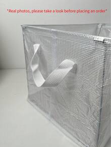 1 件简易透明 PVC 防水衣柜收纳盒，钢架织物收纳箱，适用于衣服、家居和宿舍使用 - 無色 - 查看 8