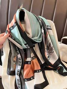 FADZOYLE 1 Stück 180*90cm Damen Seidentuch, Blume Muster Muster, seidig weiche Haptik, vintage Sommer Strandüberwurf, Satinkopftuch, Halstuch, Haargummi, Handtaschentuch, elegantes Abendkleid, Reise, Büro, Hochzeit und Geschenk - Verschiedenfarbig - Übersicht 6