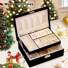 1pc Multi-Grid Large Capacity Jewelry Storage Box, Gift For Valentine's Day,3 Grids White Or Grey - Multicolor - View 7