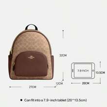 Coach Mochila feminina, bolsa de ombro, mochila escolar para viagem, marrom