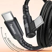 [100W 快速充电线] 100W Type-C 转 Type-C 快速充电线，90° 度弯头兼容 15 Pro Pro Max Plus iPad Pro Air5 Sam.Sung Xiao.Mi Redmi OnePlus Vivo OPPO 3.3 英尺 6.6 英尺 10 英尺兼容 16、16 Pro Max、15、15 Plus、15 Pro、15 Pro Max，兼容 Redmi，兼容 OnePlus Type C，充电器