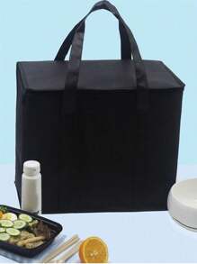 1Pc Portable Lunch Insulated Cooler Bag Folding Insulation Picnic Ice Pack Food Thermal Bag Drink Carrier Insulated Bags Beer Foil Food Bag Outdoor Camping Travelling BBQ Catering Materials Zipper Bag Picnic Folding Insulated Bag