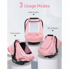 Waterproof Baby Car Seat Cover Cold Weather Carseat Cover For Babies Infant Car Seat Cover Canopy For Boy Girls Windproof Car Seat Canopy For Boys And Girls Keeps Babies Warm And Cozy - gray - View 7