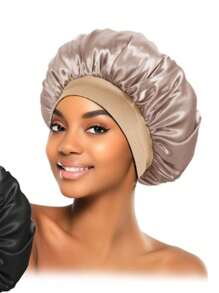 1/2 szt. jedwabnego czepka do spania, satynowe czepki do włosów, miękka elastyczna jedwabna czepka do spania, jedwabna opaska do włosów kręconych, wystrój łazienki, jesienna dekoracja na powrót do szkoły