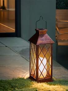 1 件太阳能户外蜡烛灯，耐用，内置 LED，悬挂装饰，适用于庭院、花园、露台或门廊