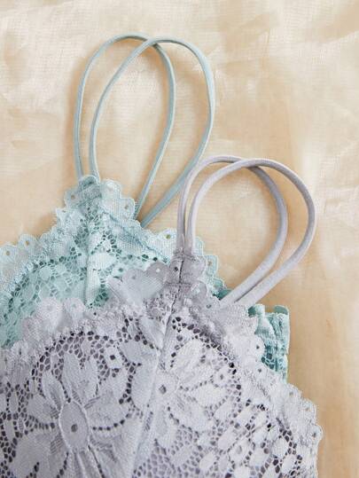 5SETS Ladies Kanten Tube Top Suspender Ondergoed Suit, Equipped Chest Pad, Anti Exposure BH Vest, Com Tafel Rimless, Thin Shoulder Strap Underwear Suit. view 6