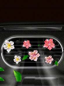 Set de 2, 4 o 6 ambientadores de coche con diseño de Sakura, clips decorativos aromáticos para el conducto del aire acondicionado del coche - Multicolor - Ver 9