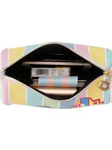 Bolsas e Bolsas Femininas Novidade Fofas em Formato de Doces Listrados, Bolsa Transversal para Meninas, Bolsa Clutch de Festa em Couro Sintético