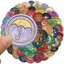 60Pcs Aesthetic Stickers Wax Seals Colorful Gold Wax Seal Stickers Envelope Seals Wax Seal Stickers Wax Stickers For Envelopes Vinyl Stickers Stickers For Water Bottle, Hydroflask, Guitar, Luggage, Phone, Case, Laptop, Skateboard, Gift