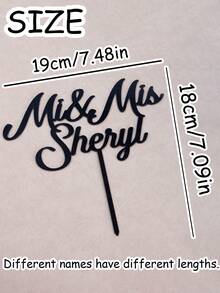 Personalized Wedding Mr And Mrs Cake Topper,Custom Rustic Wedding Bride & Groom Names Cake Topper Decoration Waterproof,Custom Cake Decorations,Personalized Birthday Cake Decorations, Customized Party Decorations,Customizable Acrylic Name Decoration,Gold,Black,Silver,Suitable For Birthday Party,Wedding,Valentine'S Day,Anniversaries,Decoration Ideas,Gifts For Him/Her,Friends,Children,Students,Mother,Couples,Besties,Men,Women,Family - Style a - View 3