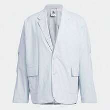 Adidas Clover Collar Loose Casual Jacket Unisex Blazer HU1242 - Light Blue - View 1