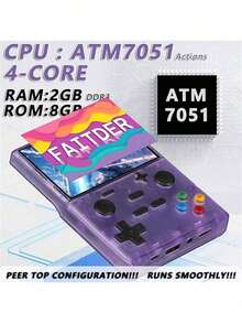 La consola de videojuegos retro XGB35 cuenta con una pantalla IPS de 3,5 pulgadas, más de 15.000 juegos, 64 GB de almacenamiento interno (ampliable a 128 GB), conectividad de TV y un micrófono HD, lo que la convierte en un gran regalo. - Negro - Ver 5