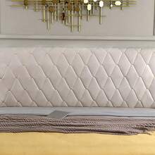 Luxury Thick Headboard Cover Soft Bed Head Back Decor Protector Slipcover 150CM - Beige - View 2