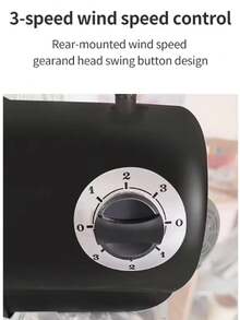 4 piezas Ventilador oscilante 3 en 1 de con base resistente, ventilador de piso de 3 aspas, soporte de piso, soporte y montaje de pared de 18 pulgadas, 3 velocidades - Tipo de Enchufe A USA (110-127V) - Ver 9