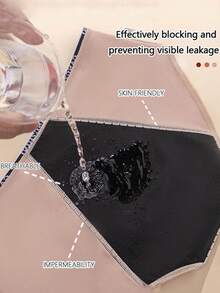 2pcs Woman Basics Menstrual Panties Period Shorts Menstruation Period Underwear Breathable Holes Panel Physiological Panties Triangle Briefs Comfortable Fit Physiological Knickers Protection Leak Proof Underpants Black Red Seamless - Multicolor - View 5