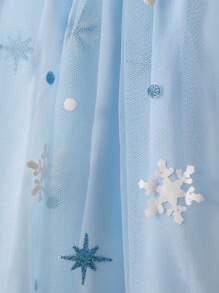 Nuevo vestido de princesa cute para niñas, disfraz de princesa de cuento de hadas con falda de tul y gasa para actuaciones y espectáculos infantiles de la Princesa Frozen