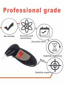 Portable Breath Breathalyzer, Non-Contact Digital Alcohol Tester With Keychain, Personal BAC Analyzer For Driving, Beak Style Car Alcohol Tester(Battery Not Included)