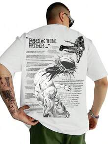 Y2K,Forgive Them,Father Bible Verses... 100% Cotton T-Shirts Feature A Youthful And Fashionable Design. They Come  They Are Perfect For Casual Wear And Street Style. They Are Excellent  Gifts For Friends And Family. @Hip-Hop Style T-Shirt Travel And Tourism Popular T-Shirts YMZCN TRADING LIMITED - White - View 2